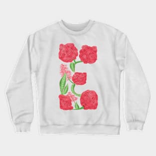 Letter E with floral motifs Crewneck Sweatshirt